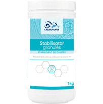 Stabilisant de chlore granulés boîte de 1 kg - CHEMOFORM