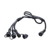 Boitier de raccordement 4 pôles - 3 connexions - 1 m