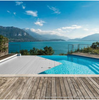 White opaque PVC slats for above-ground automatic slatted covers