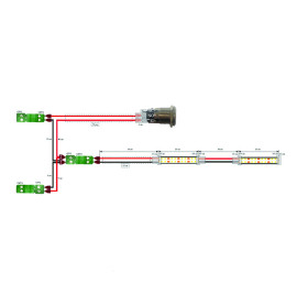 Faisceau LED coté moteur (support visserie incl.) - Tixit