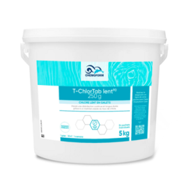 Chlore lent stabilisé galets de 250 gr seau de 5 kg