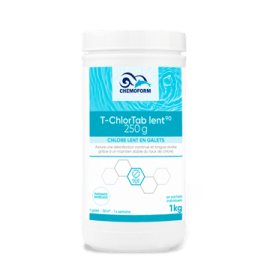 Chlore lent stabilisé galets de 250 gr seau de 1 kg