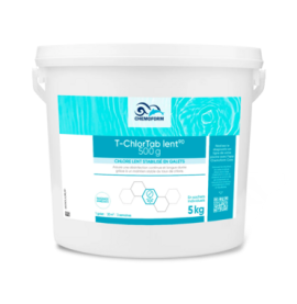 Chlore lent stabilisé galets de 500 gr seau de 5 kg