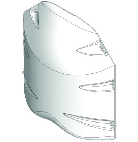 Cache flasque Rollover - ABS PMMA blanc