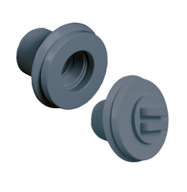 Prise balai SERIE 11 liner avec obturateur gris anthracite