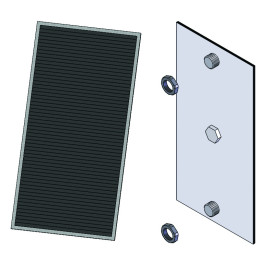 Panneau solaire 12V - 150 x 300 mm (fix. L15 incl.)