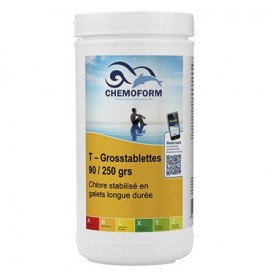 Chlore lent stabilisé galets de 250 gr seau de 1 kg