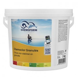 Chlore non stabilisé granulés seau de 3 kg - CHEMOFORM