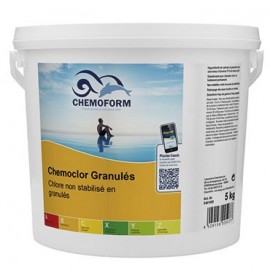 Chlore non stabilisé granulés seau de 5 kg - CHEMOFORM