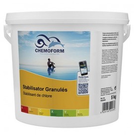 Stabilisant de chlore granulés seau de 5 kg - CHEMOFORM