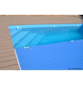 Opaque PVC slats for above-ground automatic slatted covers