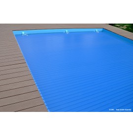 Lames PVC opaques bleues