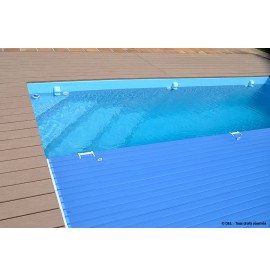 Lames PVC opaques bleues