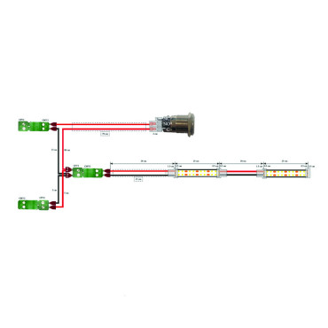 Faisceau LED coté moteur (support visserie incl.) - Tixit