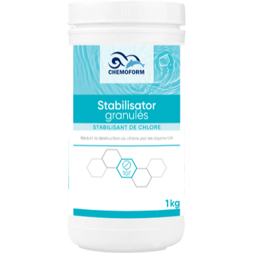 Stabilisant de chlore granulés boîte de 1 kg - CHEMOFORM