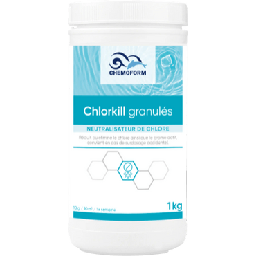 Neutraliseur de chlore et brome granulés boîte de 1 kg