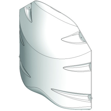 Cache flasque Rollover - ABS PMMA blanc