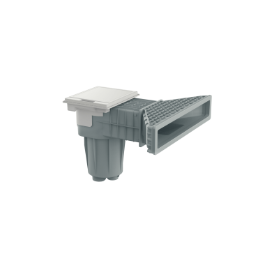Skimmer miroir SERIE 11 gris clair béton/liner