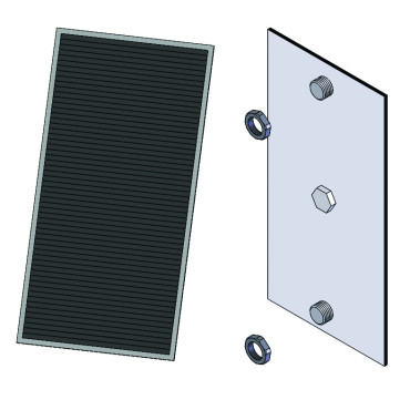 Panneau solaire 12V - 150 x 300 mm (fix. L15 incl.)