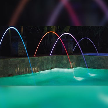 Jet d'eau MAGICSTREAM lumineux à leds effets de couleur