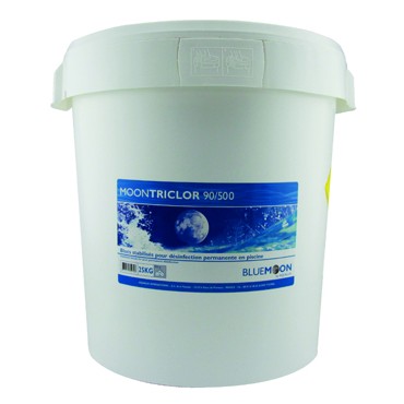 Chlore stabilisé bloc de 500 gr seau de 25 kg - BLUEMOON /AQUALUX