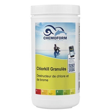 Neutraliseur de chlore et brome granulés boîte de 1 kg